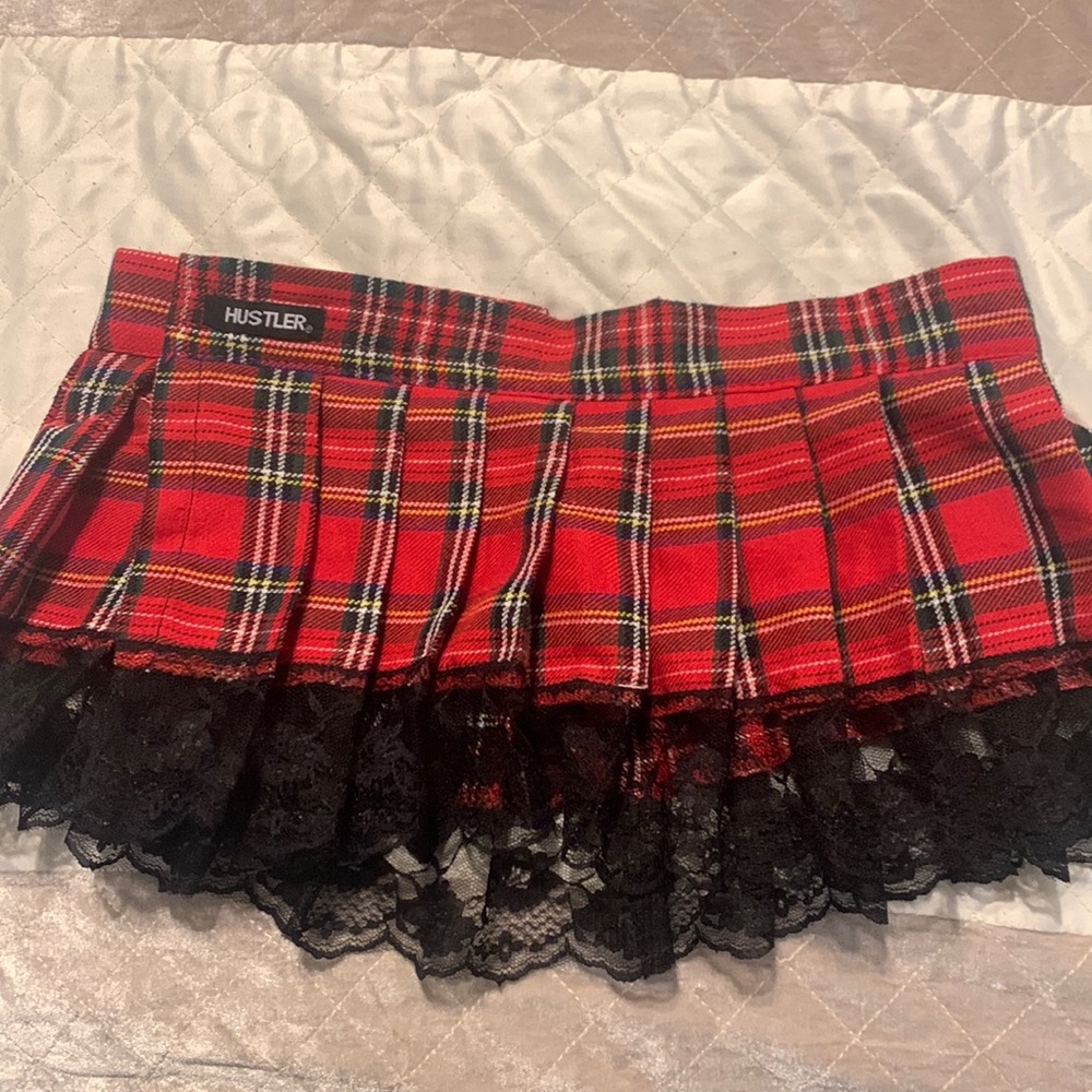 Hustler School Girl Lace Lingerie Skirt with adjustable waist! One Size